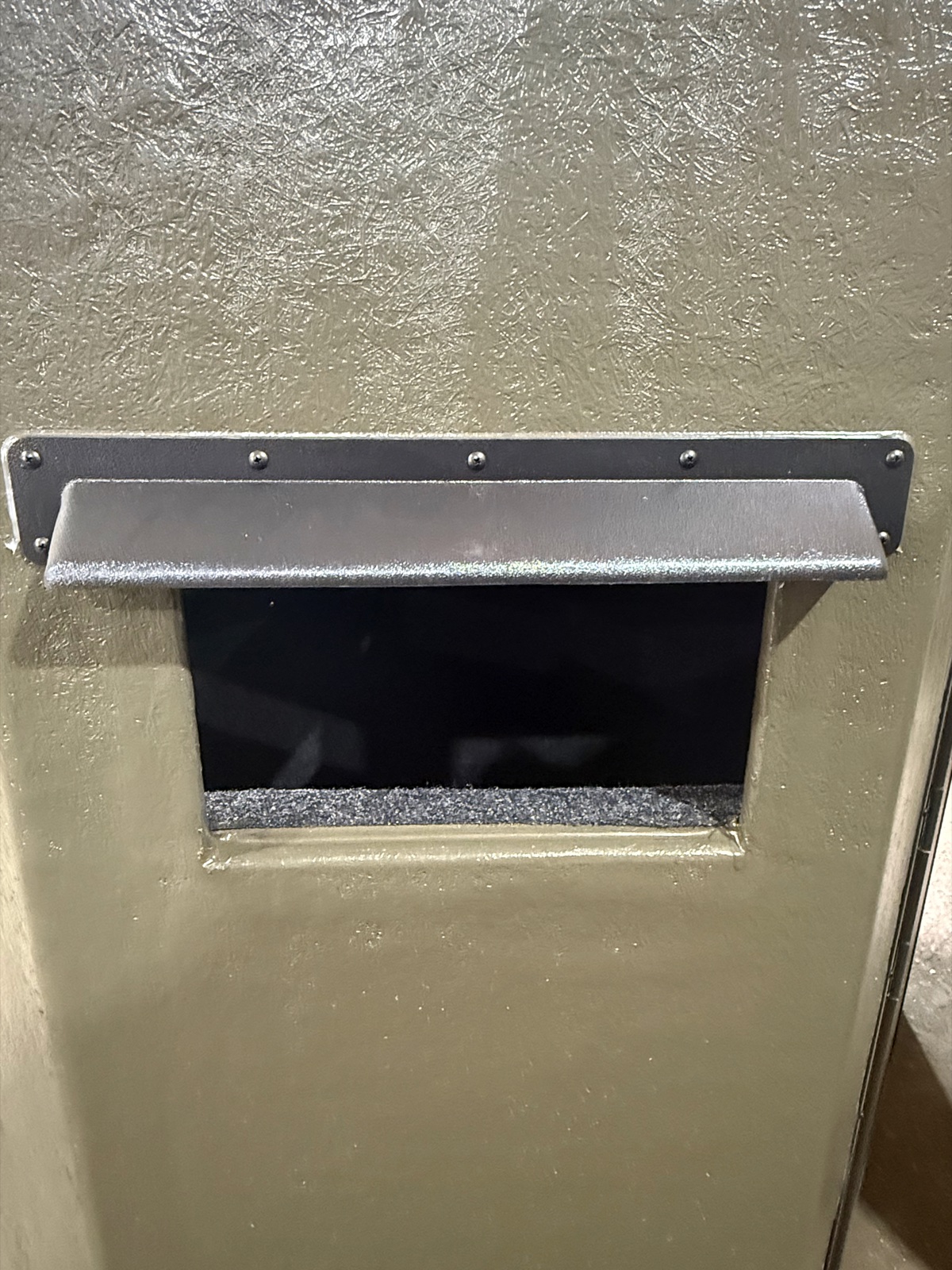 ABS rain guard front view above window