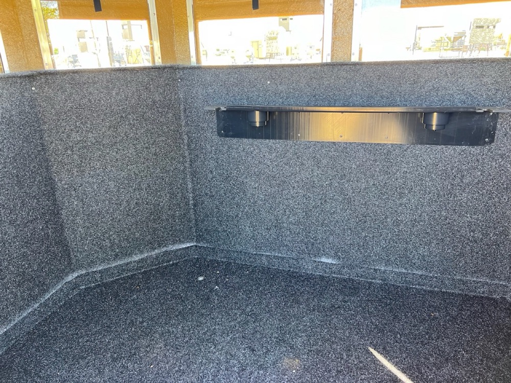 Carpeted interior with rifle rest