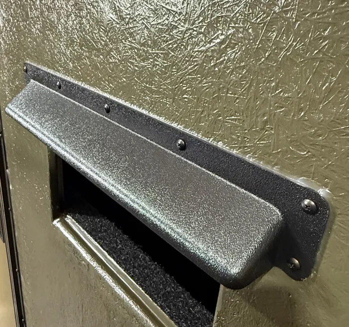 Window rain guard close-up